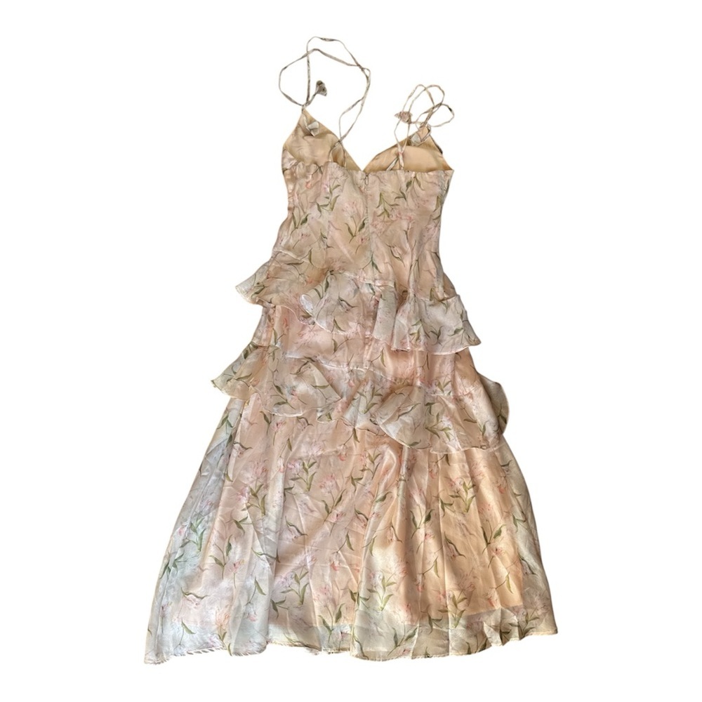 En Saison Kimberly Ruffle Midi Floral Midi Chiffon Party Dress Size Small NWT - Picture 8 of 14